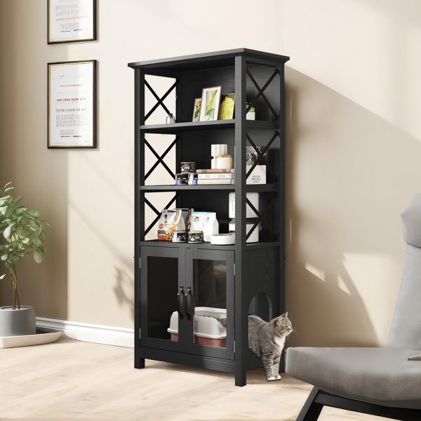 Archie & Oscar™ Large Cat Litter Box Enclosure With Shelf Storage Wayfair